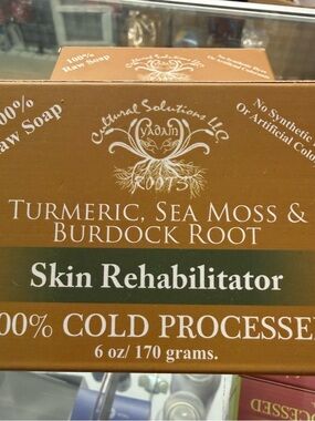 Yadain  Turmeric, Sea Moss & Burdock Root Skin Rehabilitating Soap Bar